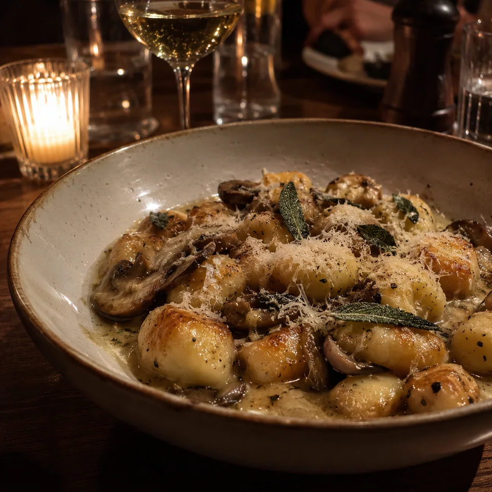 Mushroom gnocchi