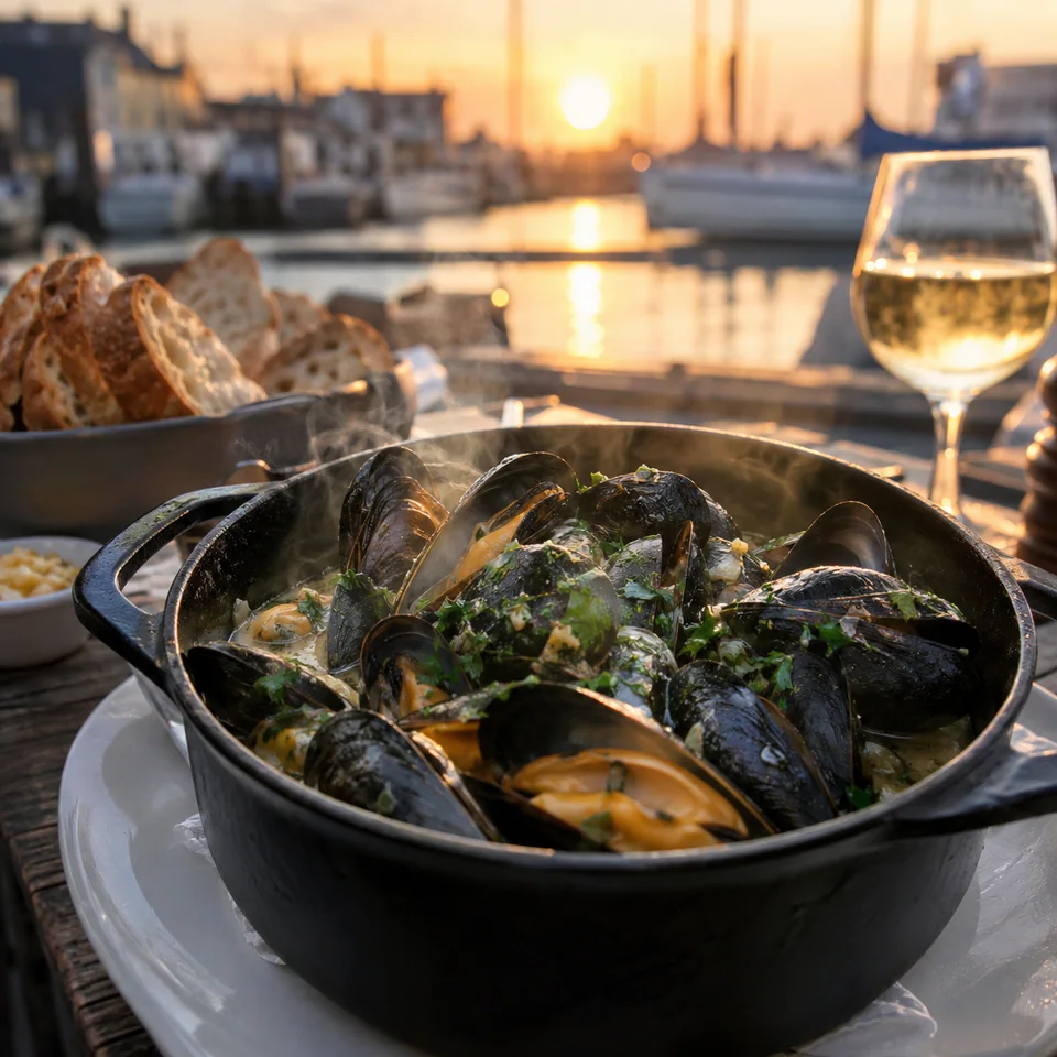 Sunset mussels
